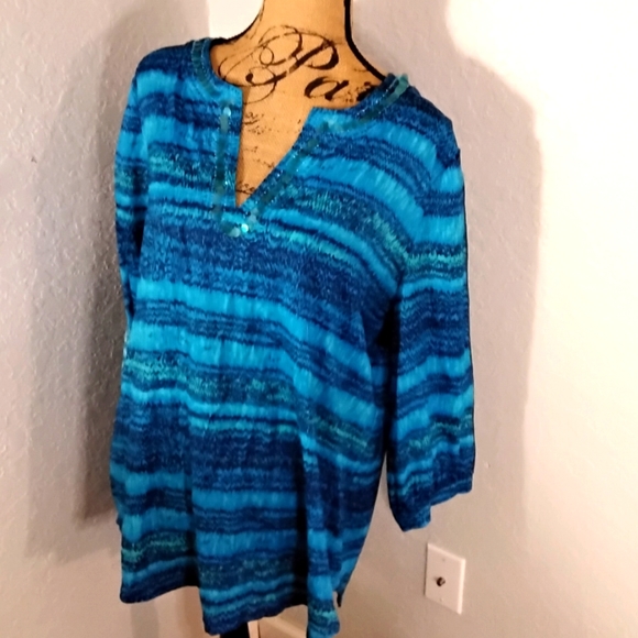 Black label by chico's  long sleeve tunic or cover up - Picture 1 of 4